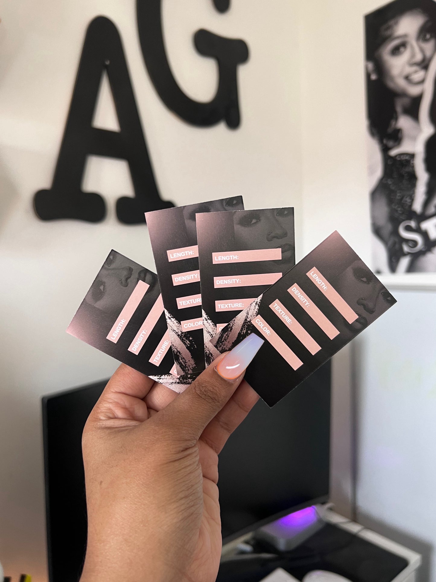 Hair Bundles Hang Tag Design