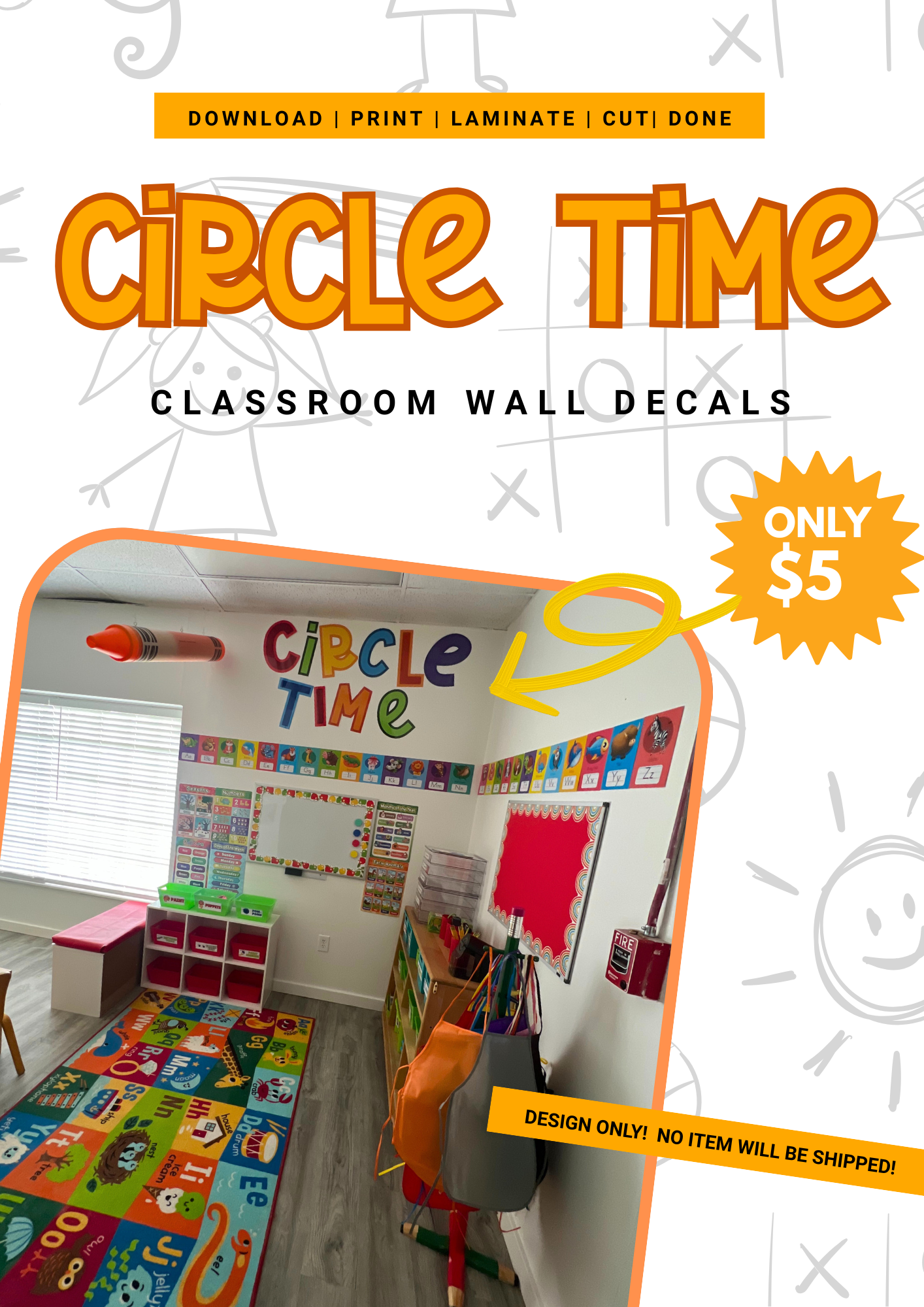 Circle Time Wall Letter Decals