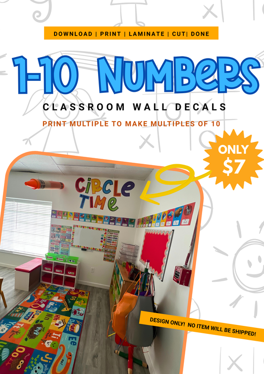 Classroom Number Decals