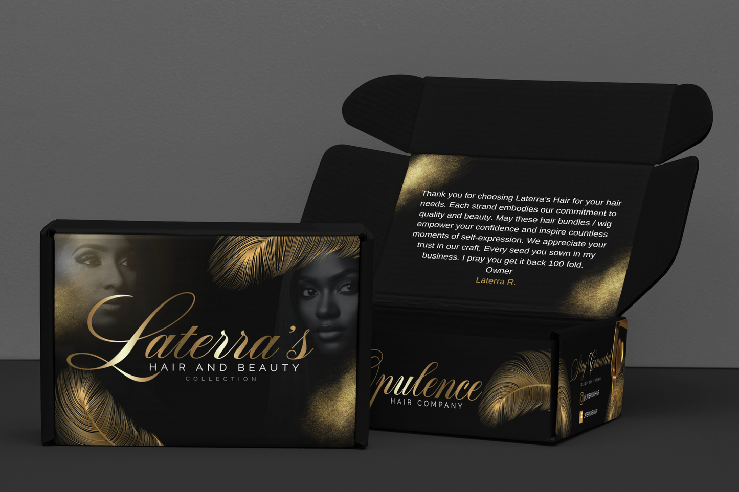 Hair Box Design+ Mock up